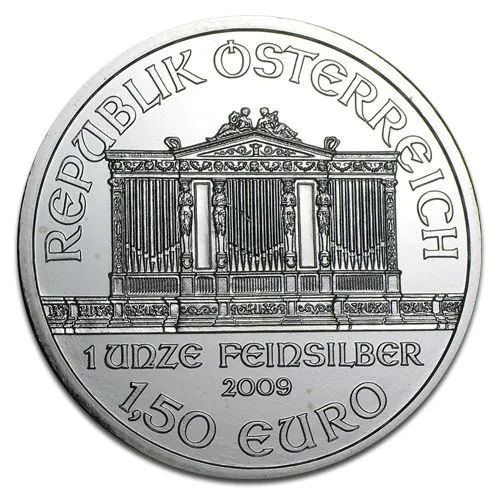 Philharmonique Argent 1 oz - Revers
