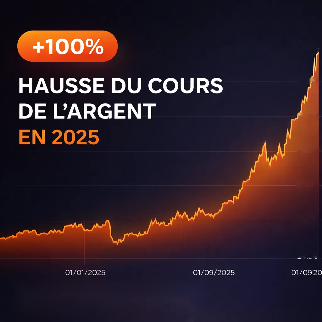 Graphique hausse cours argent 2025